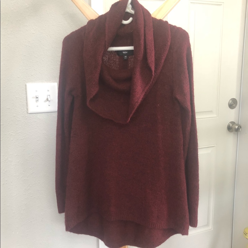 High low cowl neck tunic sweater. Size XS $15.